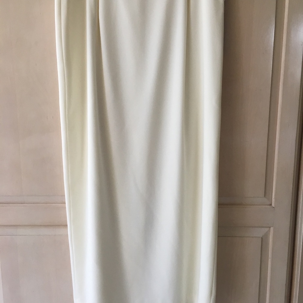 NWT white pencil midi women’s skirt with slip
